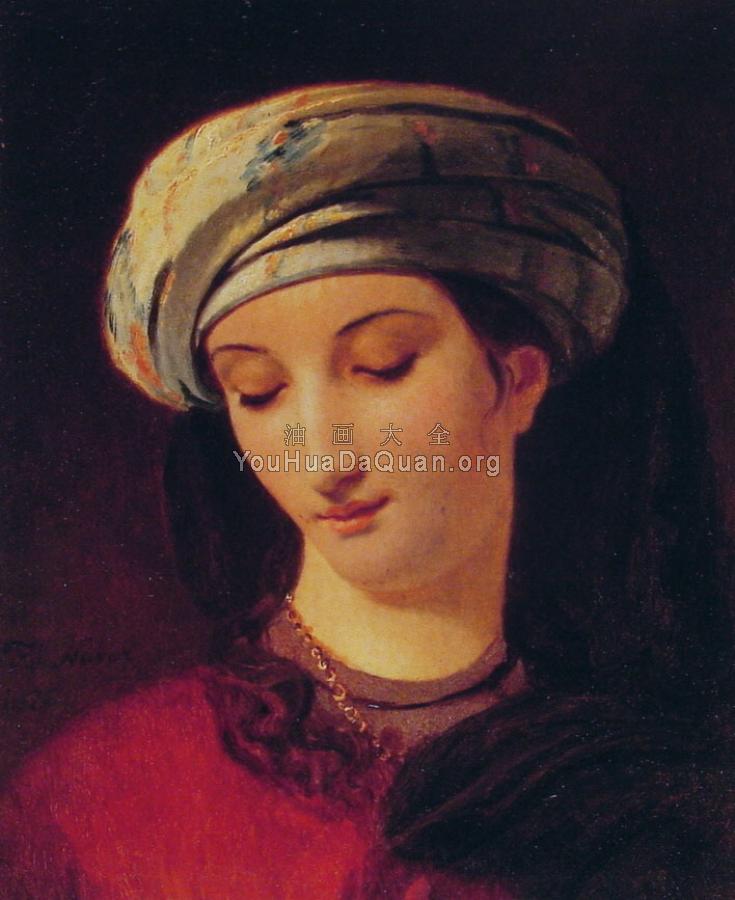 Portrait of A Woman with a Turban - 弗朗索瓦·约瑟夫·纳韦